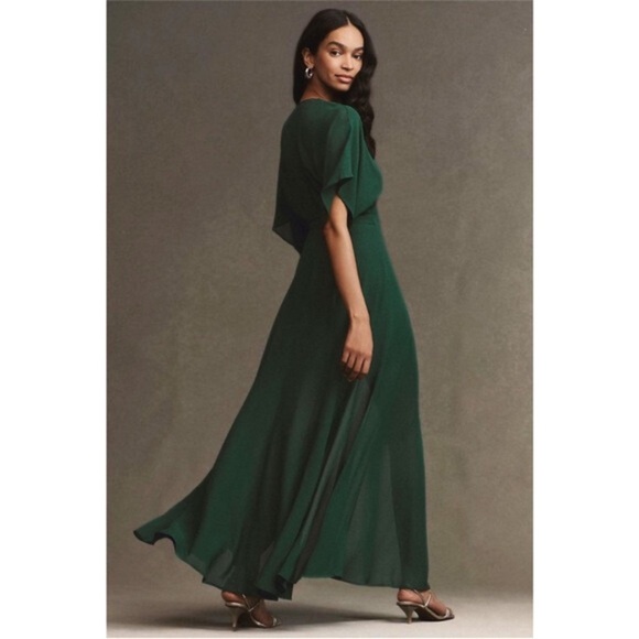 NEW Reformation Winslow Dress Emerald XS - Picture 3 of 17